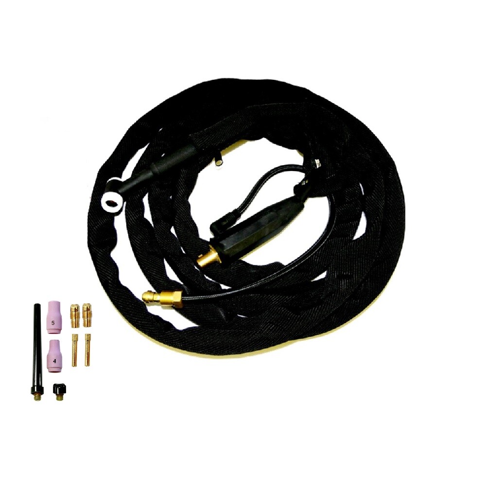 WeldingCity® Dinse-rear TIG Welding Torch WP-9F Flex-head 125A 12.5-ft Air-Cool