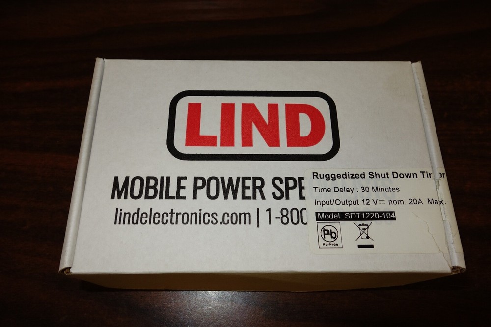 KEEP DASHCAM ON Lind Shutdown Timer SDT1220-104 12 VDC Adjustable Stay-On Time