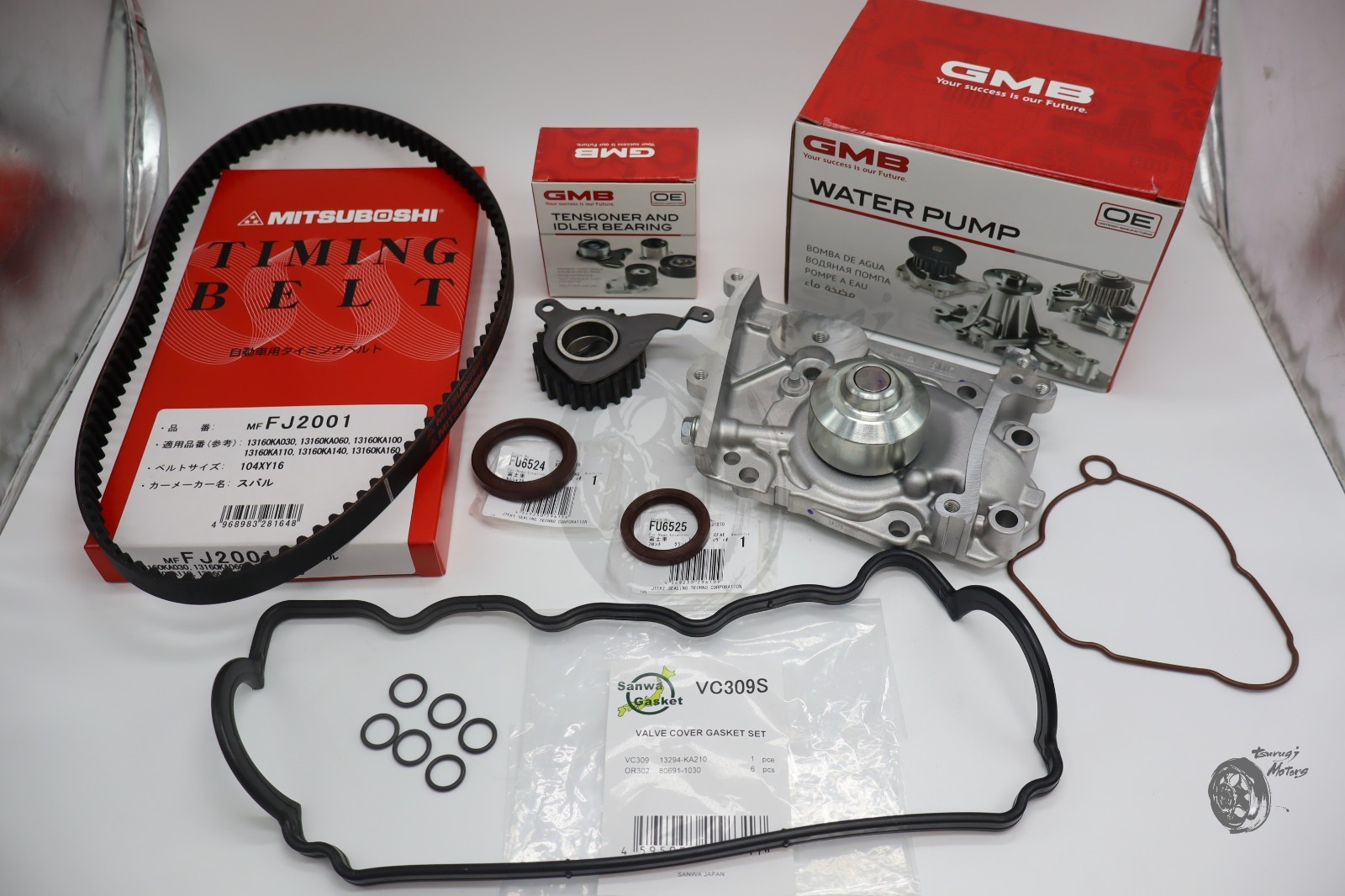 Timing Belt Kit 6Pcs for SUBARU SAMBAR KS3 KS4 KV3 KV4 EN07 Water Pump Tensioner