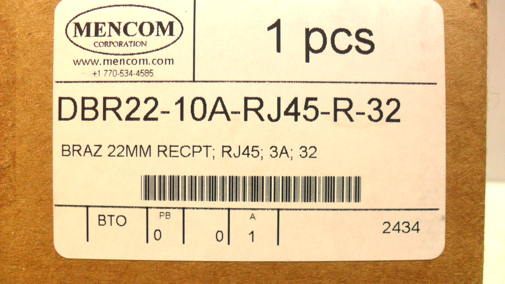 Mencom DBR22-10A-RJ45-R-32 Panel Interface Connector