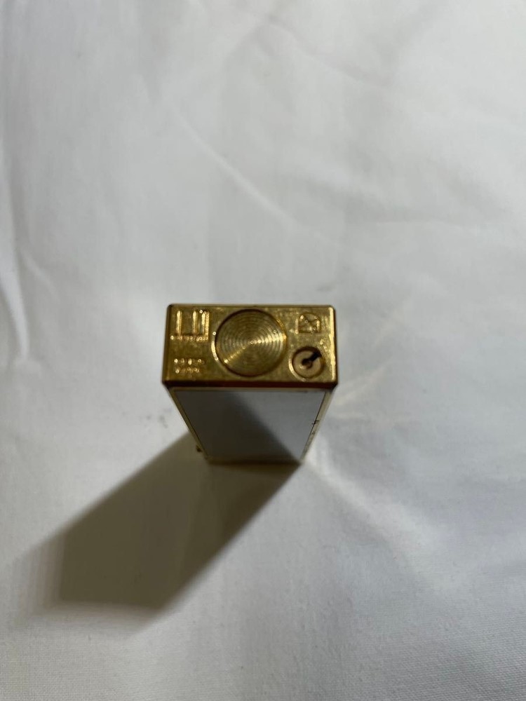 Working Dunhill Rollagas lighter silver gold without box