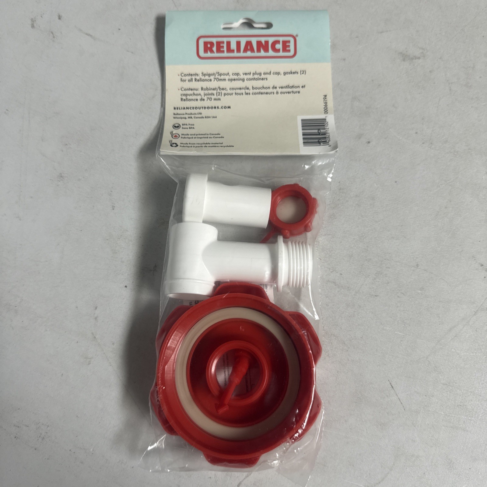 Reliance Replacement Spigot Assembly Kit for Reliance Water 70mm Containers NEW