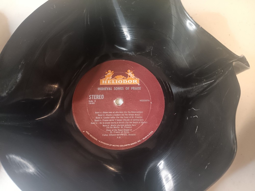 2 vinyl record bowls