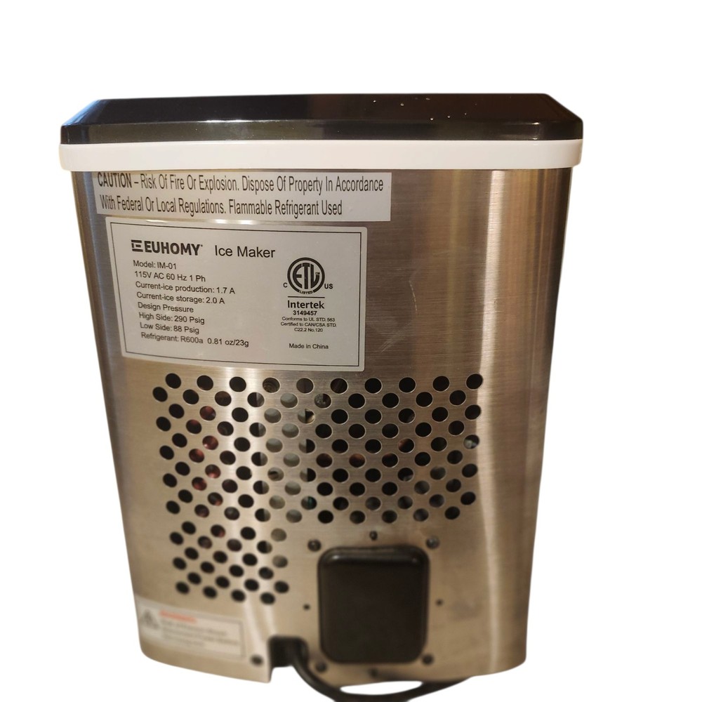 E EUHOMY IM-01 26lbs Countertop Ice Maker - Silver