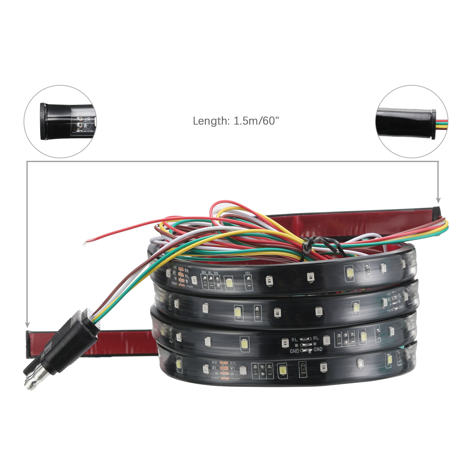 60" LED STRIP TAILGATE LIGHT BAR REVERSE BRAKE SIGNAL FOR CHEVY FORD DODGE TRUCK