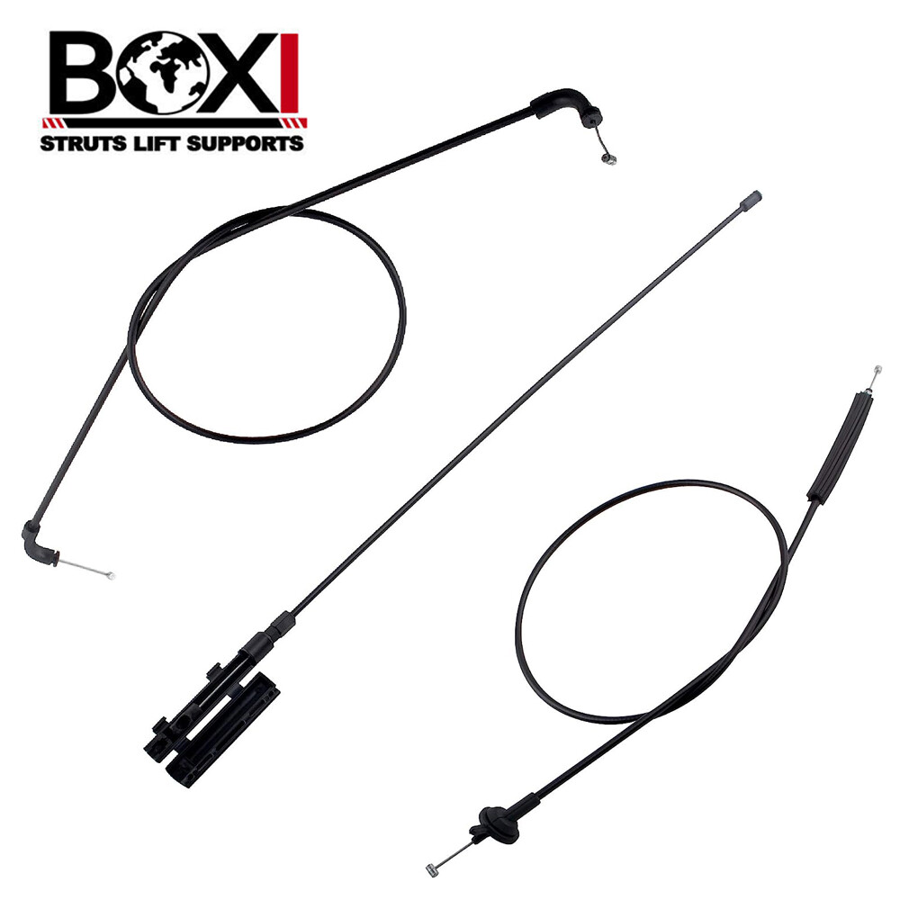 3PCS Engine Hood Release Cable Bowden Cable Kit For BMW E65 E66 7er 51237197474