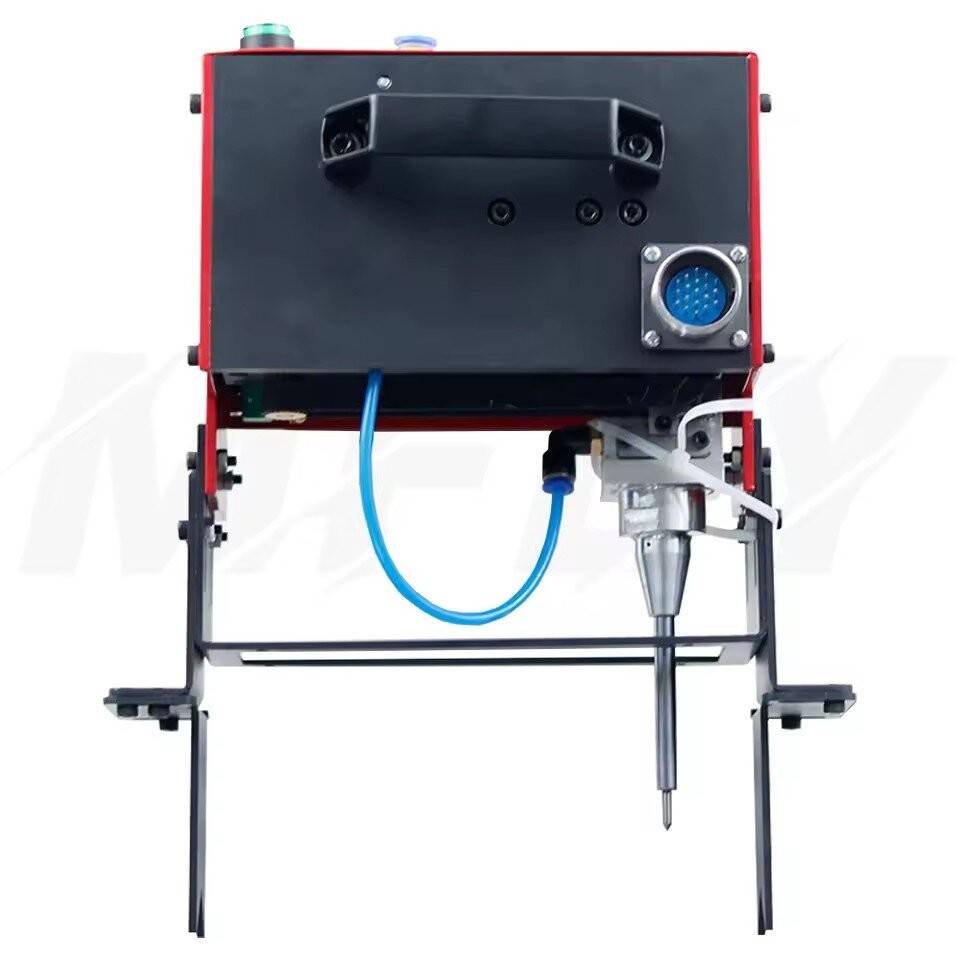 Pneumatic Dot Peen Marking Machine for Metal Round Pipe VIN Code Mark 100*20mm