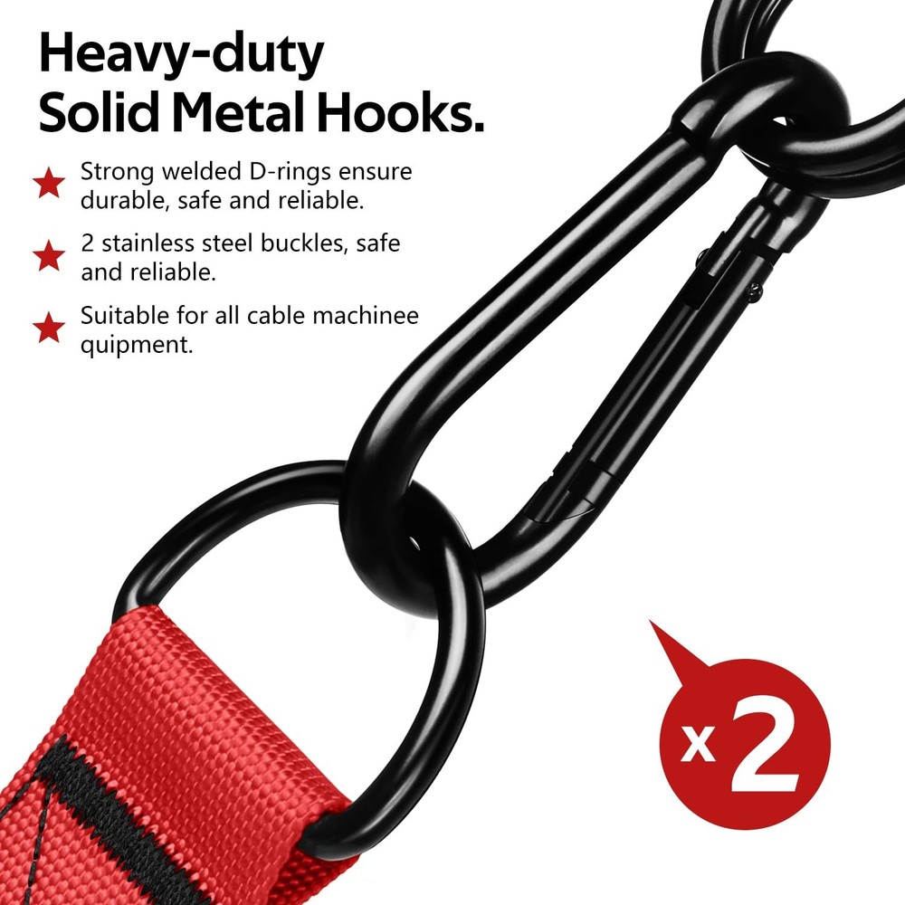 Exercise Handles, Replacement Cable Machine Attachments for Home Gym Equipmen...