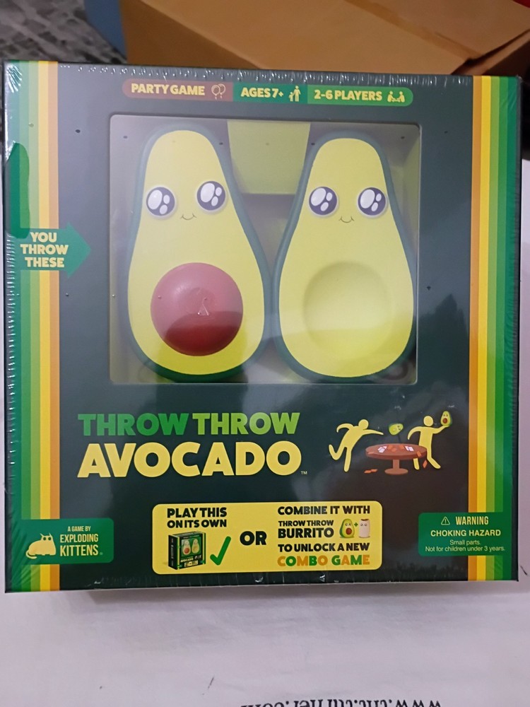 Exploding Kittens Throw Throw Avocado Party Game 2-6 Players Sealed