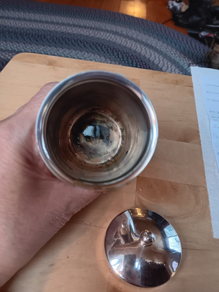 4 INCH SILVERPLATE CONTAINER WITH LID. 1197