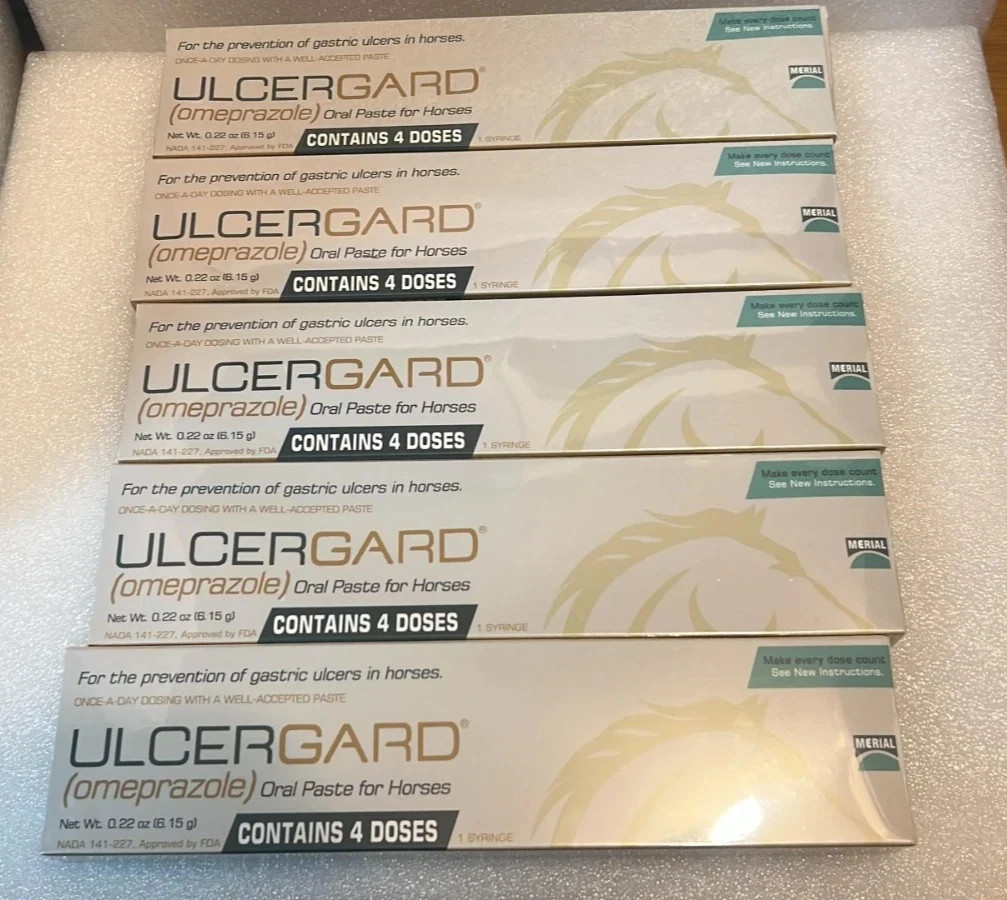 5 Pack  Top Genuine UlcerGard Oral Paste for Horses 20 Doses Exp 2028 !!!!