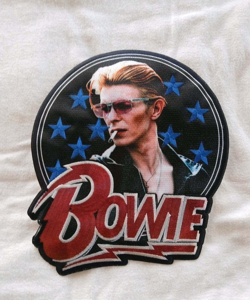 David Bowie Embroidered Back Patch Licensed, 7" x 8.5" New