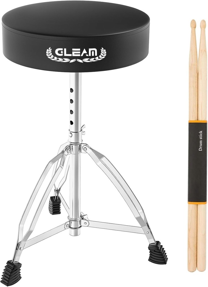 Universal Adjustable Drum Stool – Comfortable Memory Foam Seat up to 400 lbs