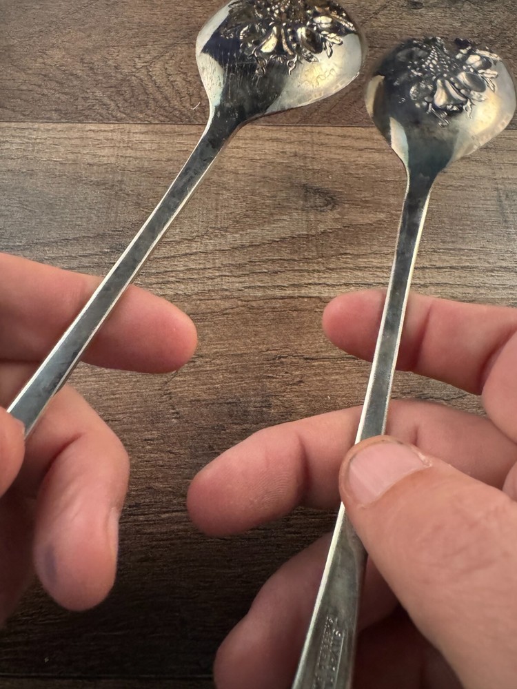 Sheffield Silverplated Salad Server Set Fork Spoon Rattail Pattern