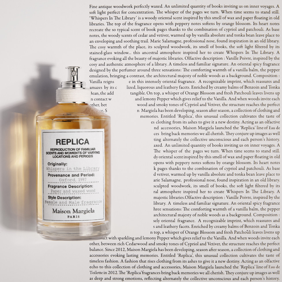 Maison Margiela Replica Whispers in the Library EDT Spray 100ml 3.4oz New in Box