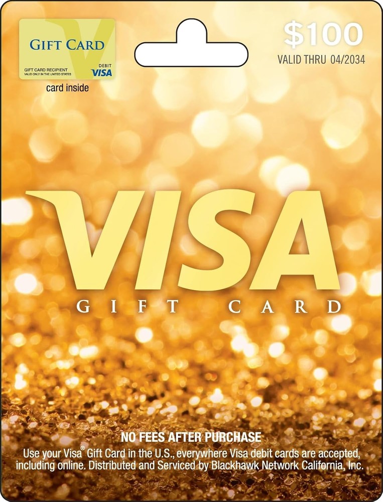 Visa $100 Gift Card (plus $5.95 Purchase Fee)