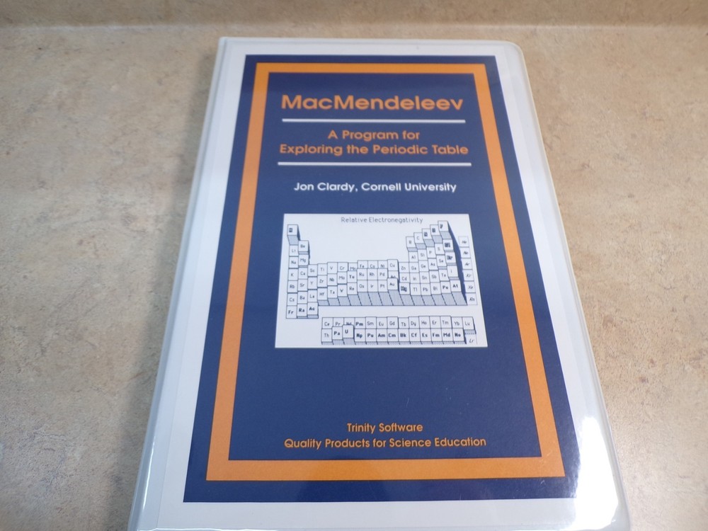 Vintage Periodic Table software Jon Clardy MacMendeleev from Trinity Software
