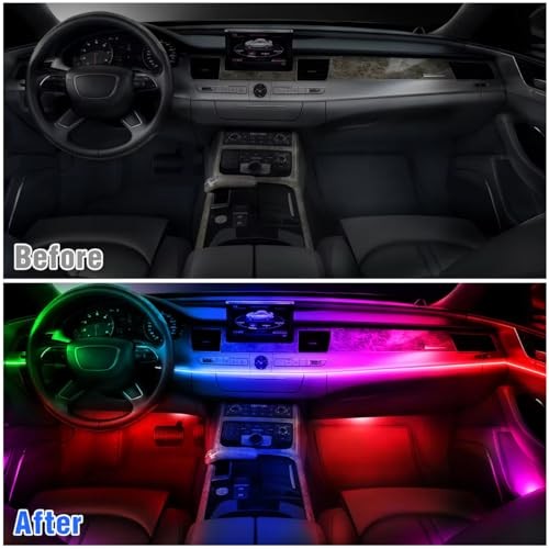 6 in 1 USB Acrylic Interior Car Lights Controller with Button Control,