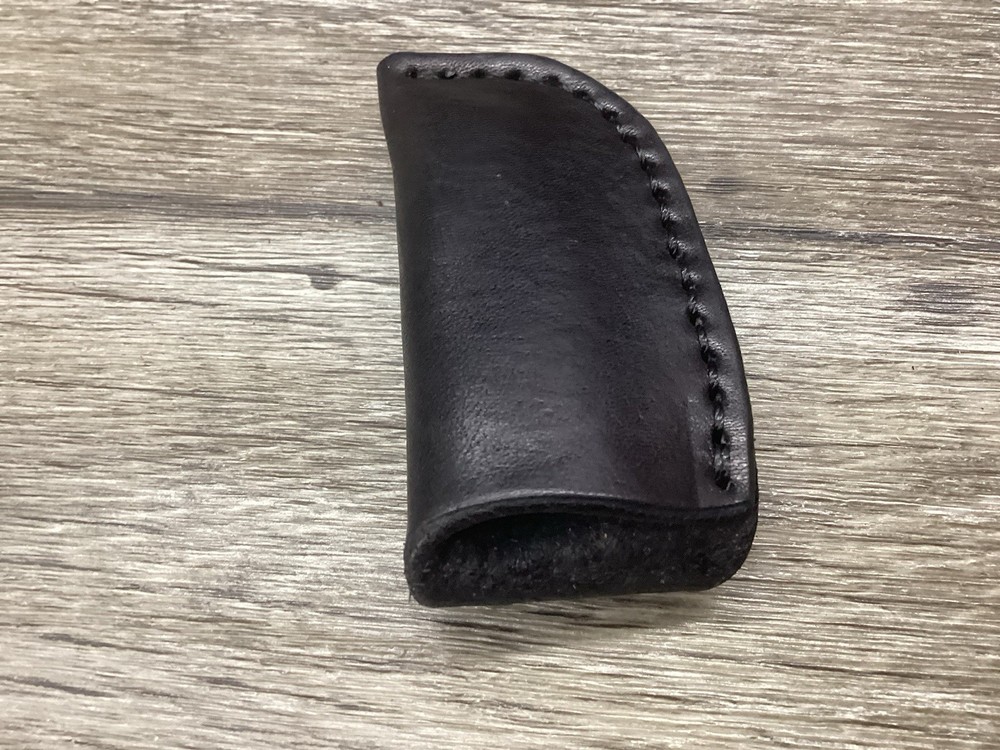 Leather Folding Pocket Knife Sheath Mini Trapper Size (Sheath Only)