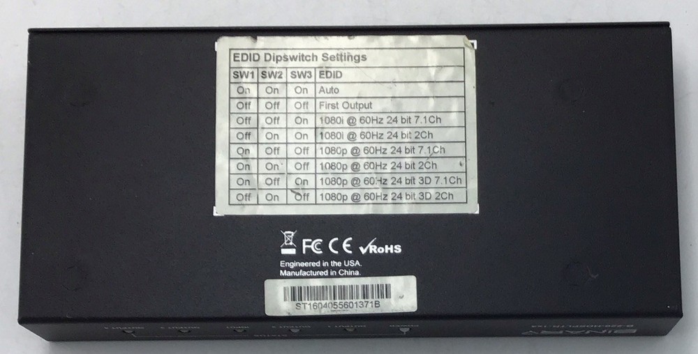 Binary B-220-HDSPLTR-1x4 HDMI Splitter i313