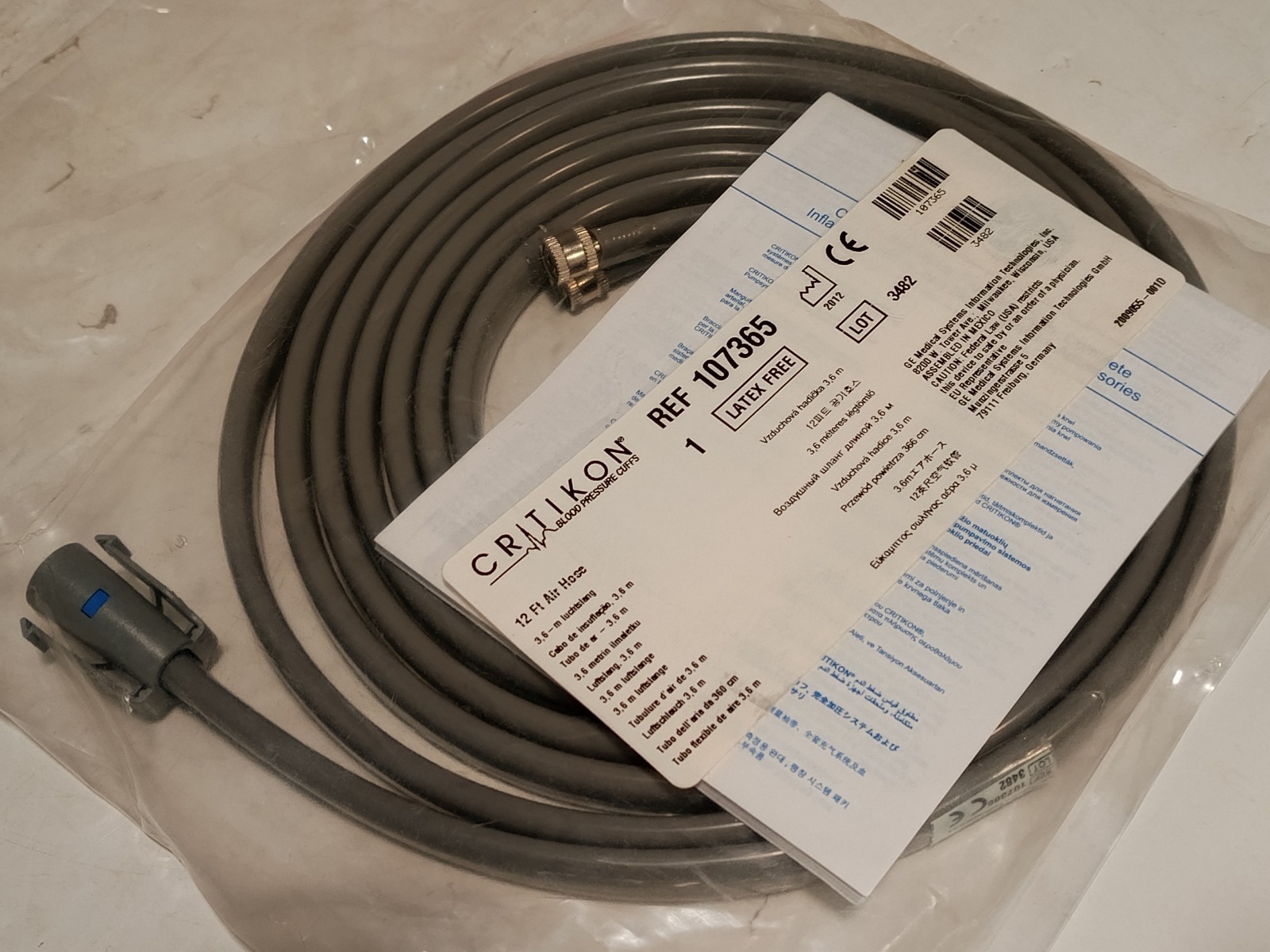 Lot of 40+ BP cuffs & hoses GE Critikon/Welch Allyn 2205 107365 088845 NIBP 12ft