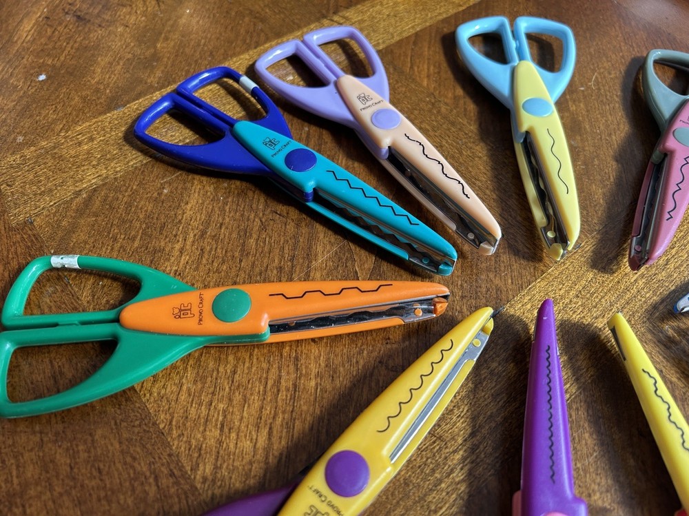 Scissors Set Different Patterns Craft Scissors for Teachers, Scrapbooking,