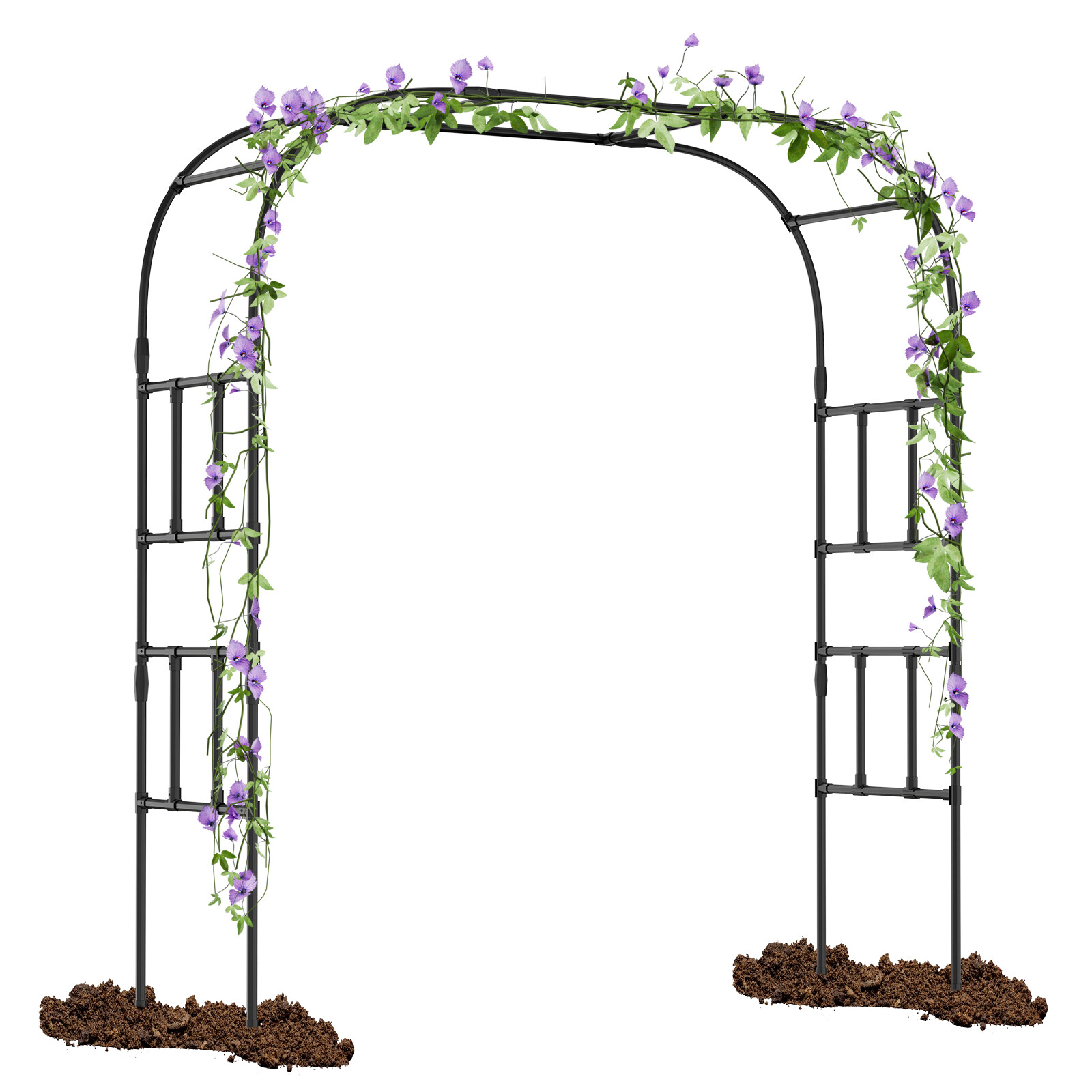 NAIZEA Garden Arch Trellis 87"H x 79" L Garden Arch Arbor Trellis Plant Climbing