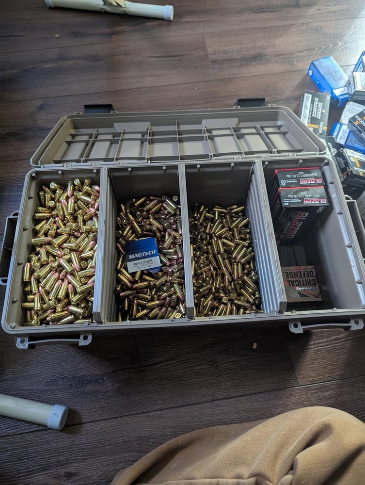 MTM Ammo Crate With Divided Storage Utility Box Stackable Large Ammunition Case