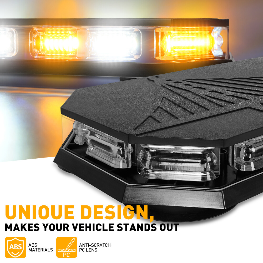 2pcs 102LEDs Rooftop Strobe Beacon Light Bar Hazard Warning Emergency Flashing A