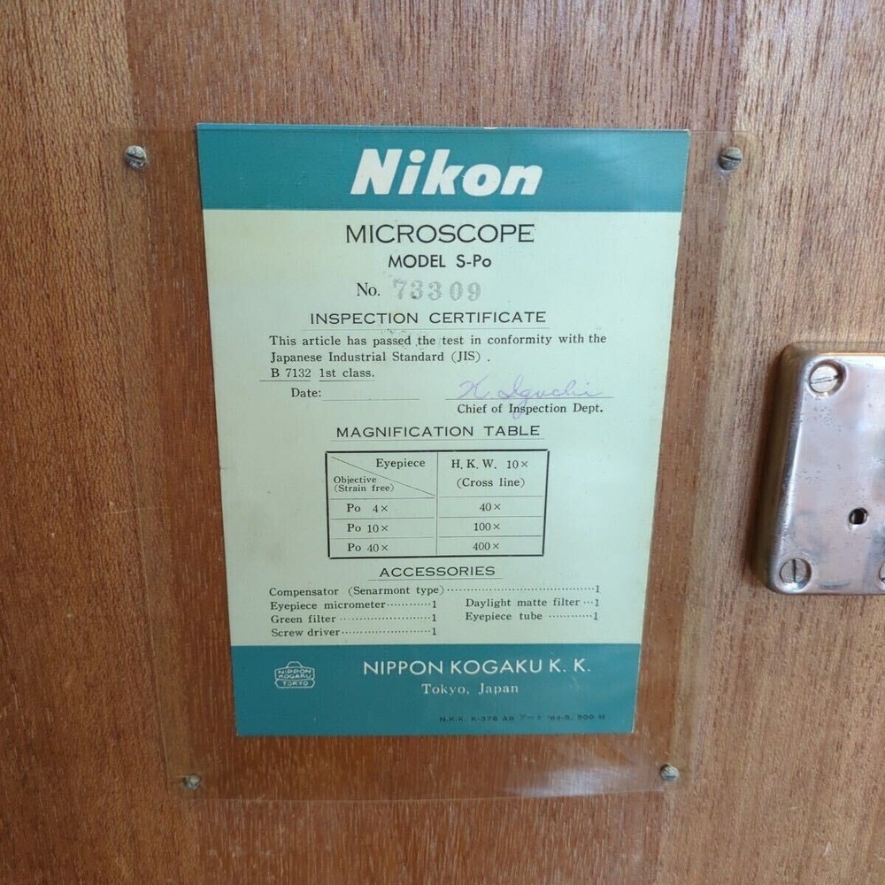 Nikon Microscope MODEL S-Po #57