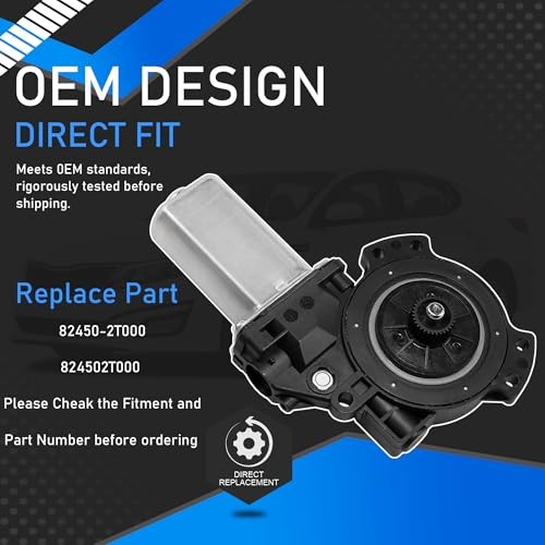 Power Window Motor Front Left Regulator Compatible with 2011-2015 Kia Optima