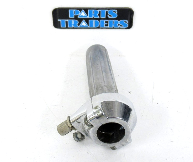 British Style Chrome Throttle Tube Assembly Single Cable Pull 7/8"
