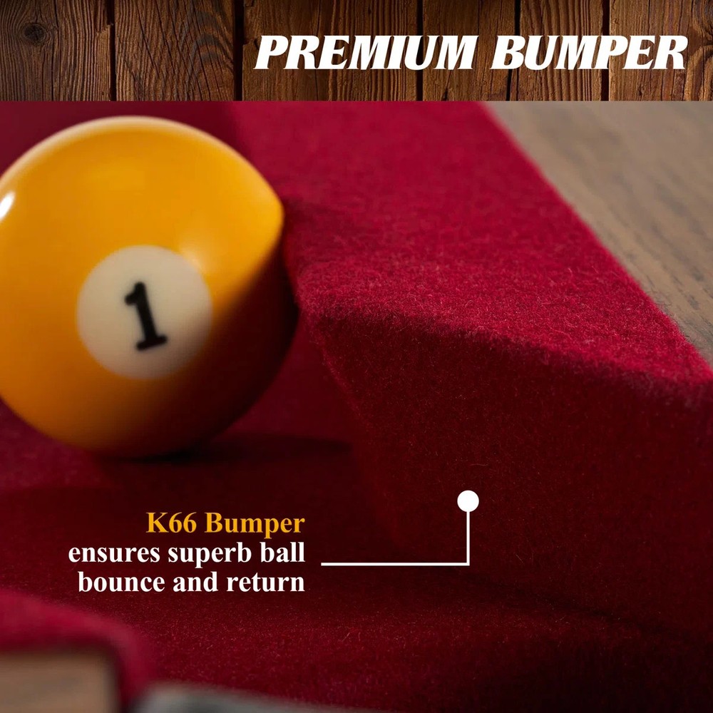 Pool Table (8 ft.) (Dark Brown/Red)