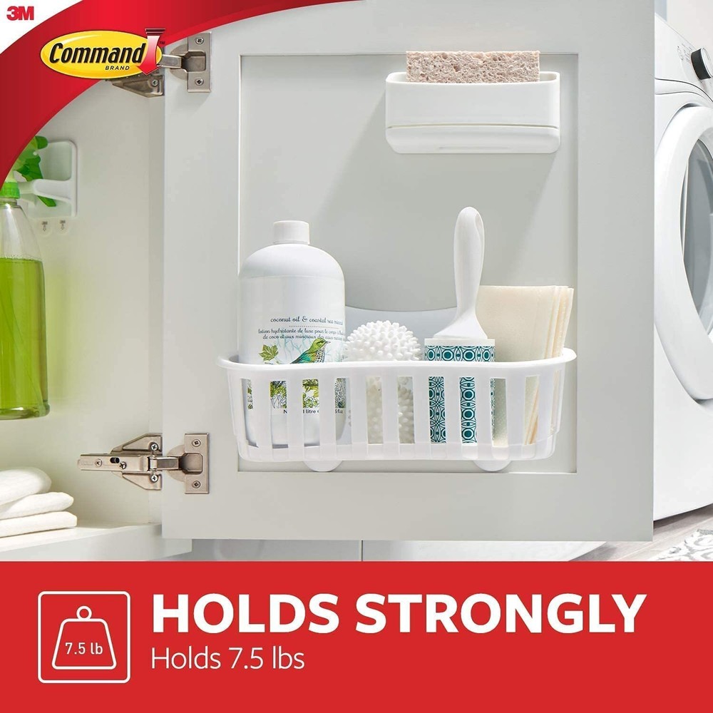 3M Command Under Sink Organizer Set (1 Storage Caddy, 1 Sponge Caddy, 4 Small...