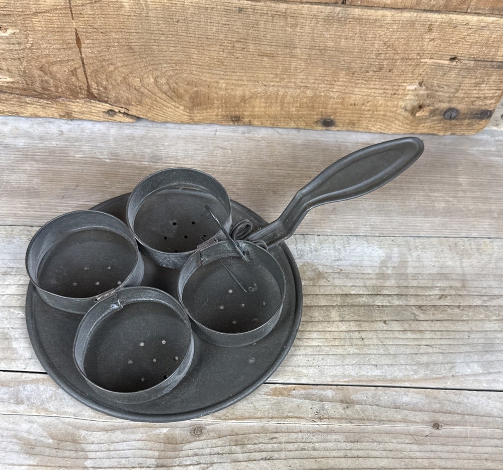 Antique Tin Ware Egg Poacher
