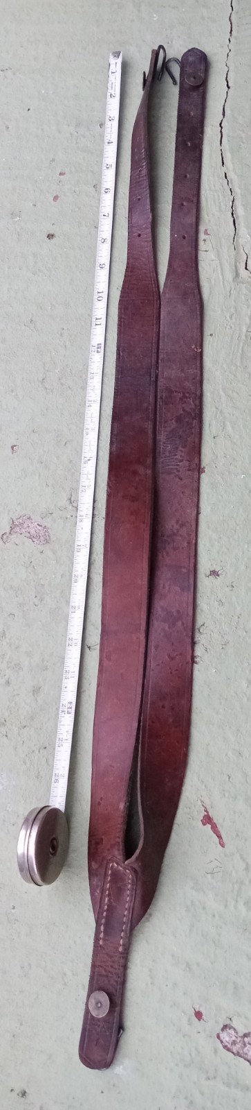 WW1 French Mle 1892-1914 Leather Y Straps Variant Modified Nicely Marked Good++