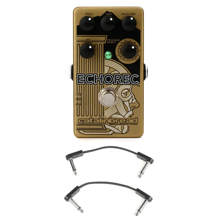 Catalinbread Echorec Binson-style Delay Pedal with EBS Patch Cables
