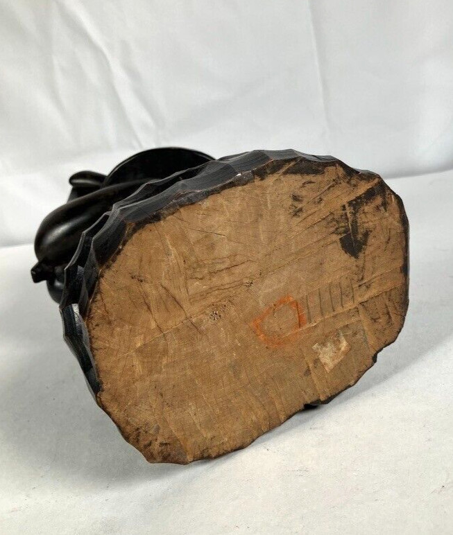 Carved Wooden Statue Tribal Man 13"