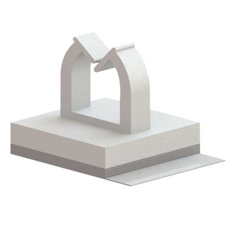 100 count Wire Saddle - Mini, Adhesive Mount, 50 in Square Base