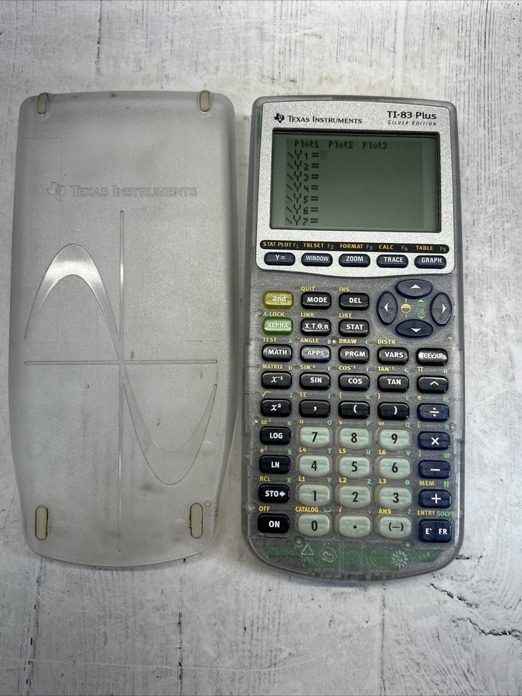 Texas Instruments TI-83 Plus Silver Edition Graphing Calculator Clear Tested