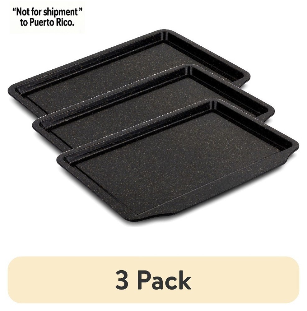 (3 pack)Nonstick Extra Large 13"x20" Cookie Sheet - Black