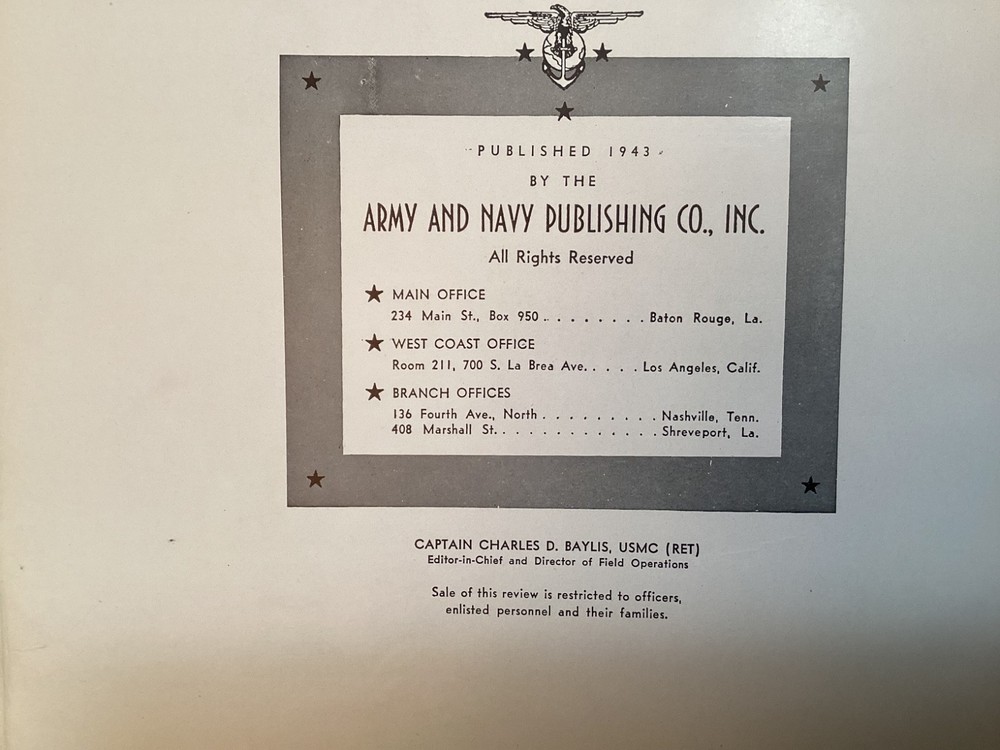 WWII Army Air Force Walnut Ridge Basic Flying School 1943 CLASS 43-E HC Book