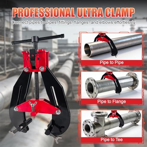 8"-20" Heavy Duty Pipe Alignment Clamp, Professional Quick Release T-Handle