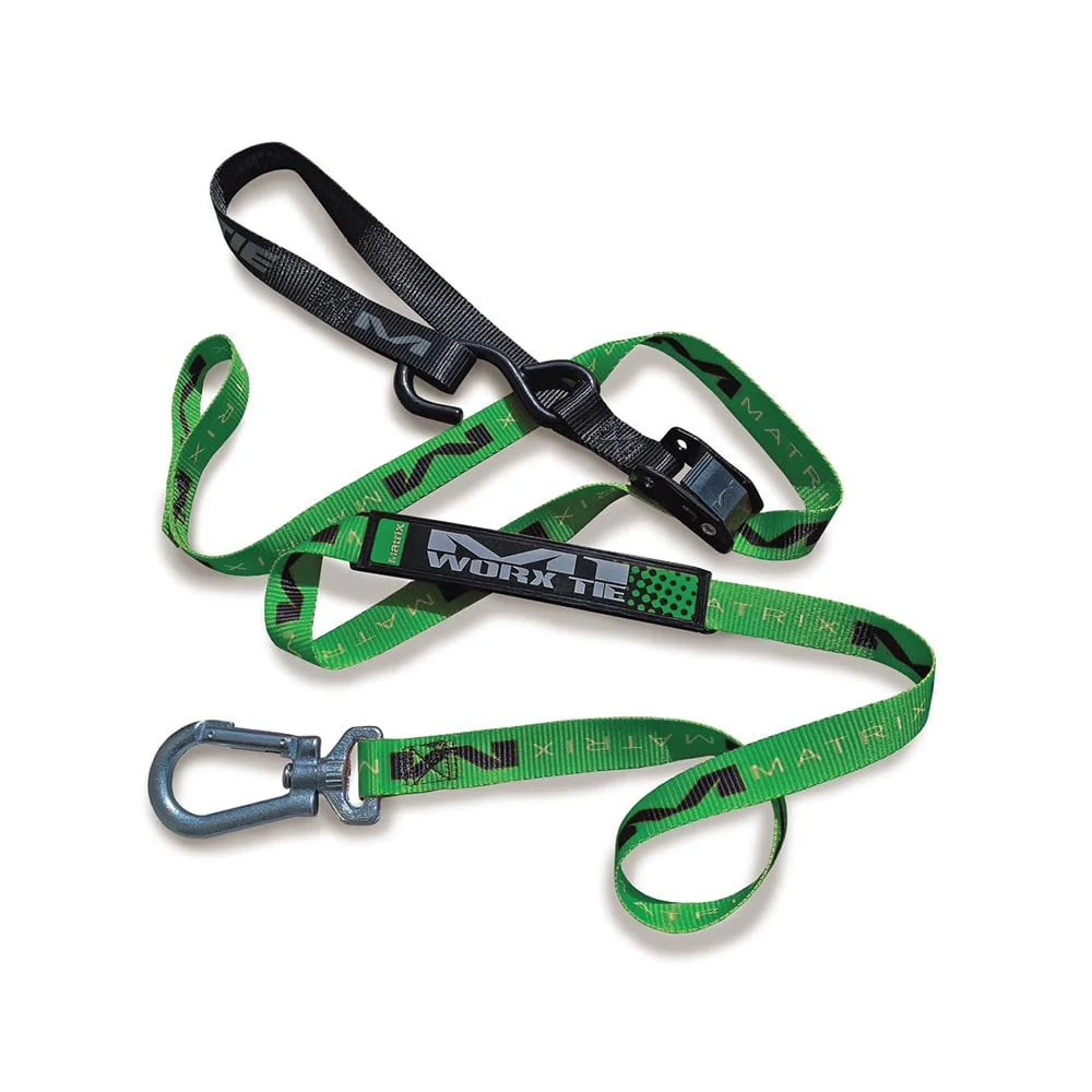 Matrix M1 (1") Worx Tie Down Straps (Pair) - Green