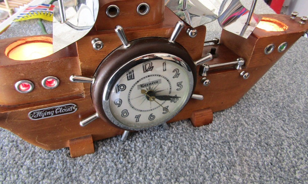 Clipper Ship Clock & Night Light, United Clock Corp.