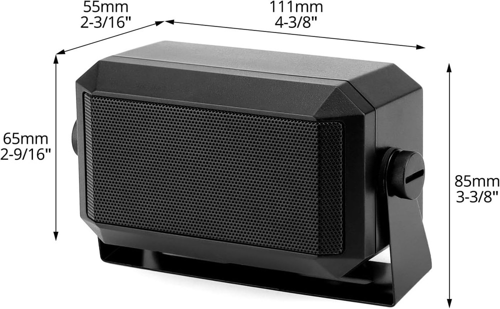 2 Pack 5W External Communication Speakers 8 Ohm 3.5mm Plug for Ham CB Radios Use