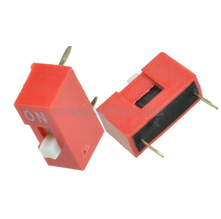 10PCS Red 2.54mm Pitch Slide Type DIP Switch 1-Bit 2-Bit 3-Bit 4-Bit 5-Bit 6-Bit