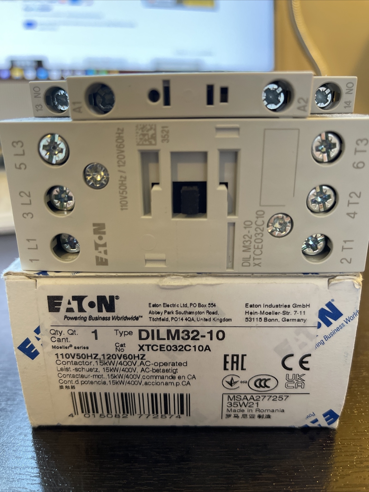 DILM32-10 110-120 50/60HZ EATON/ MORLLER   /EATON XTCE032C10A