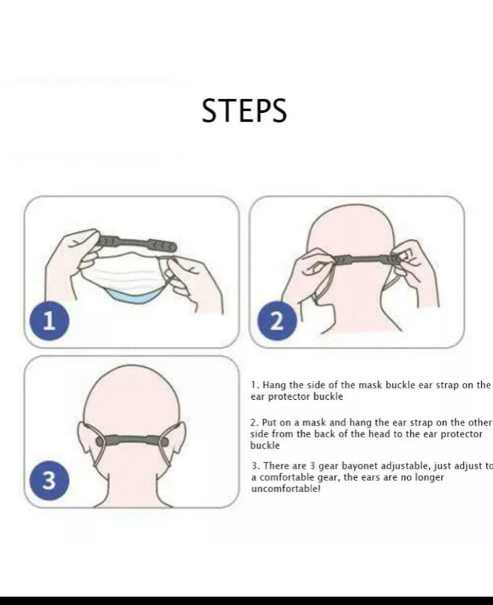 20pcs FaceMask Ear Hook Adjustable EarStrap Extension Fixing Buckle-FASTSHIPPING