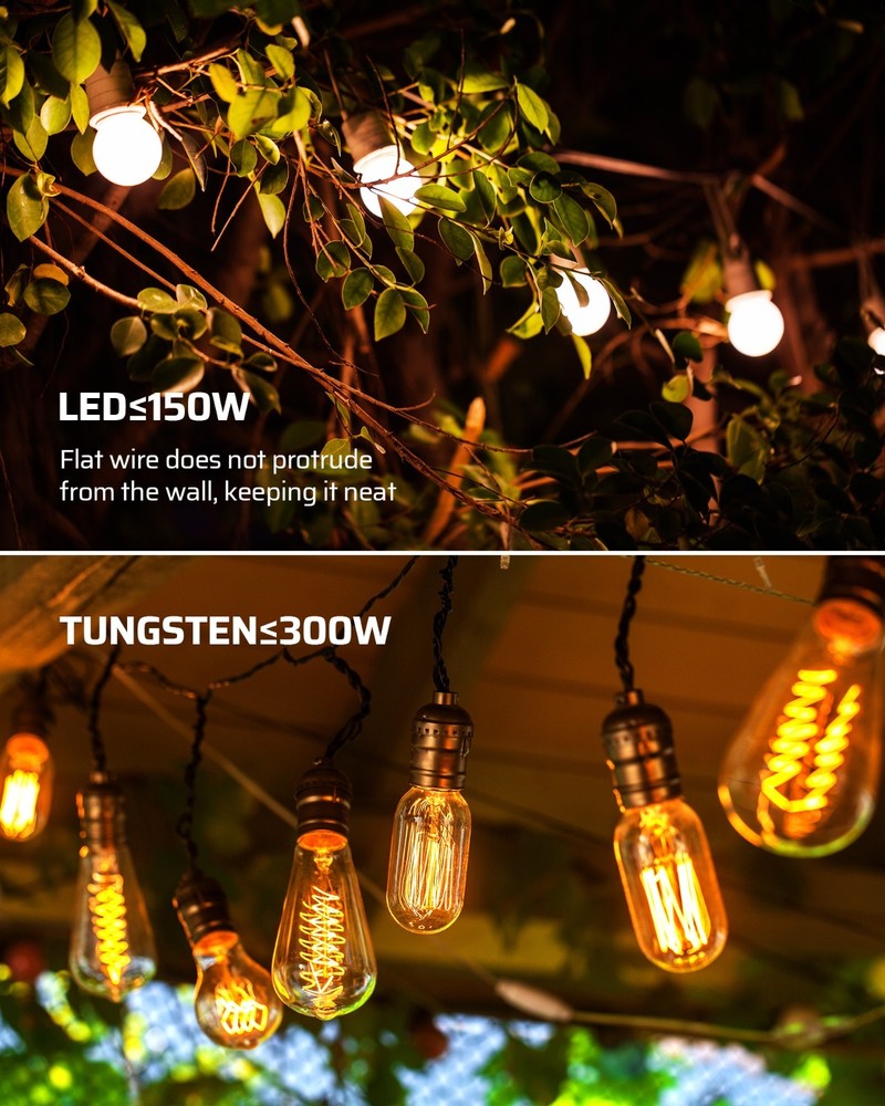 DEWENWILS Outdoor Dimmer for String Lights, Remote Control, Weatherproof, 100FT